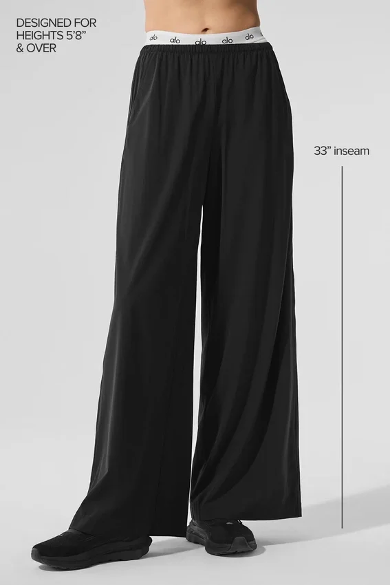 Pantalon large Breezy (long) - Noir