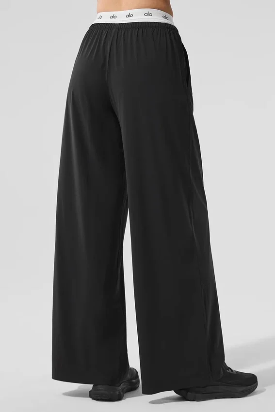 Pantalon large Breezy (long) - Noir