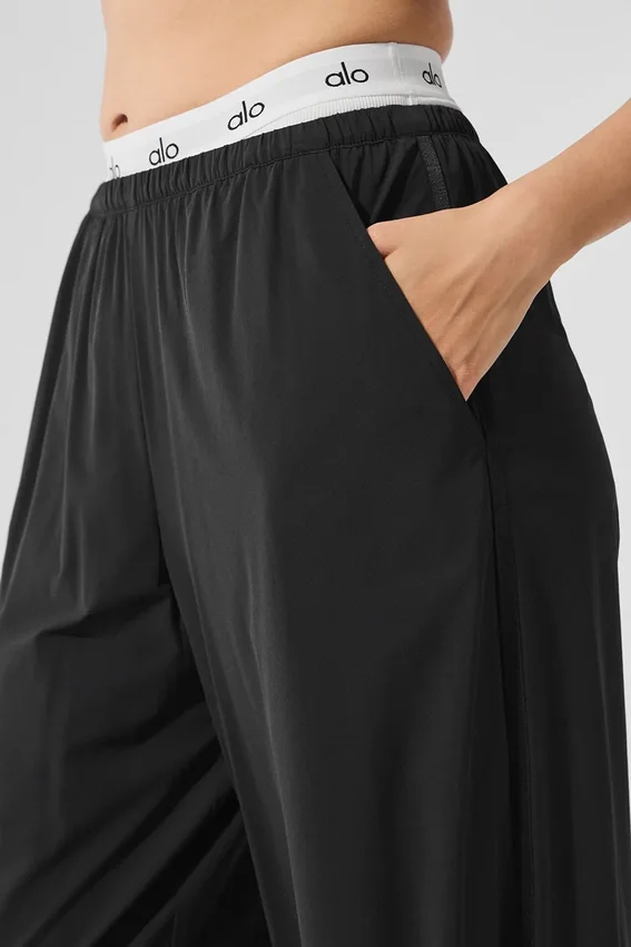 Pantalon large Breezy (long) - Noir