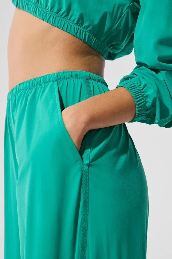 Pantalon large et aéré (long) - Vert sapin