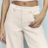 Pantalon large « Nightcap » en mélange de laine - Café au lait