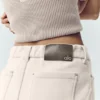 Pantalon large « Nightcap » en mélange de laine - Café au lait