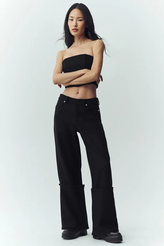 Pantalon large Nightcap en mélange de laine - Noir