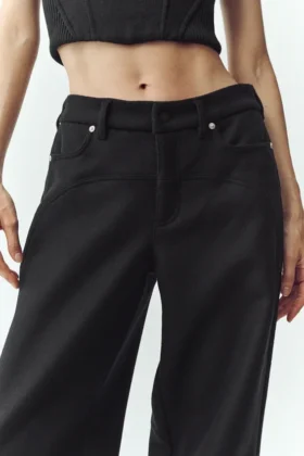 Pantalon large Nightcap en mélange de laine – Noir