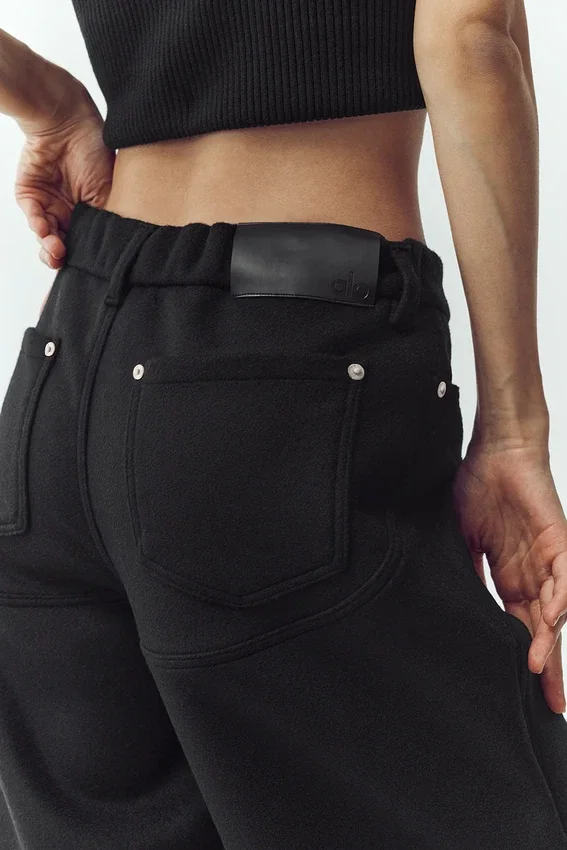 Pantalon large Nightcap en mélange de laine - Noir