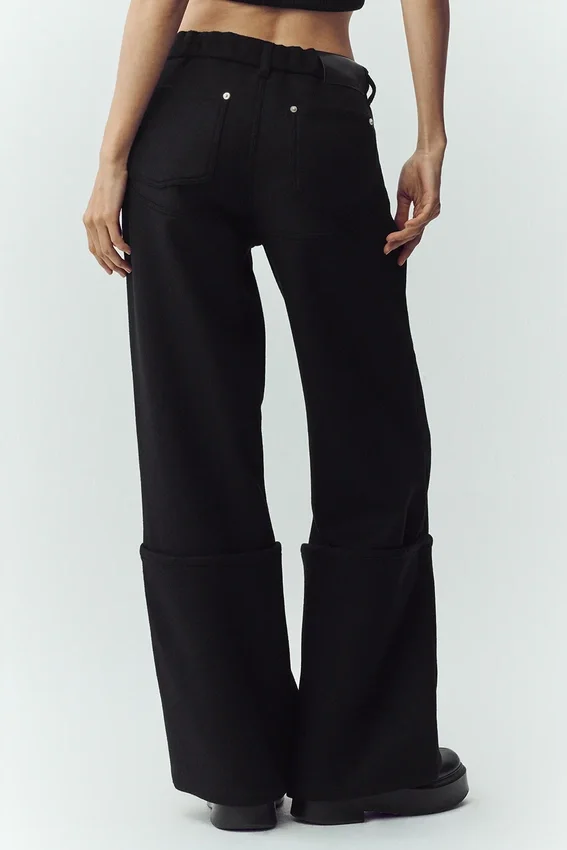 Pantalon large Nightcap en mélange de laine - Noir