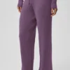 Pantalon large à taille mi-haute en pull – Plum Kiss