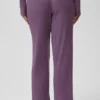 Pantalon large à taille mi-haute en pull – Plum Kiss