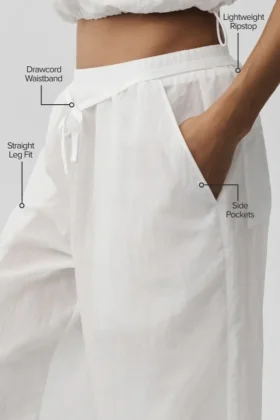 Pantalon Ripstop Electric à coupe droite – Blanc