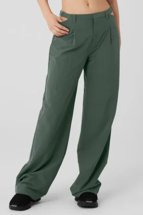 Pantalon Showdown à taille mi-haute - Dark Cactus