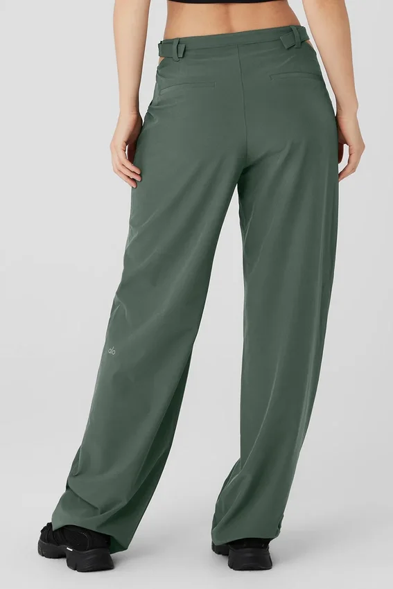 Pantalon Showdown à taille mi-haute - Dark Cactus