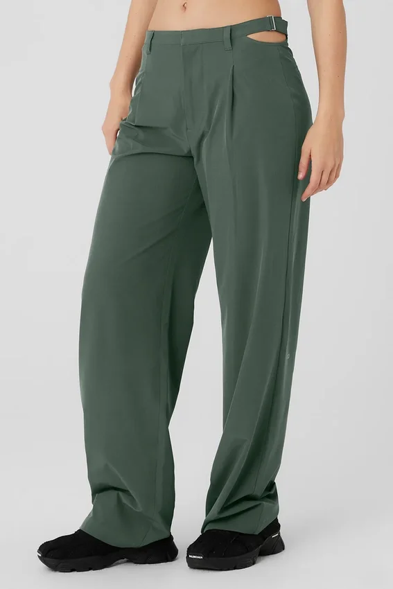 Pantalon Showdown à taille mi-haute - Dark Cactus