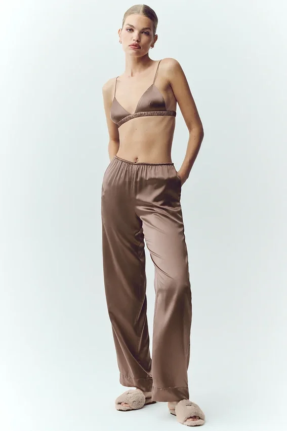 Pantalon Silk Luminous (coupe classique) – Alpine Cocoa