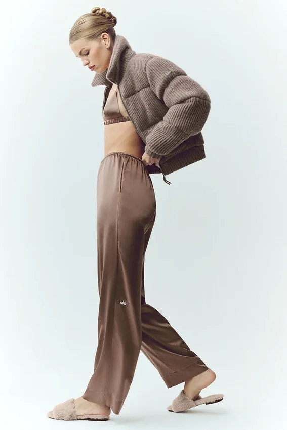 Pantalon Silk Luminous (coupe classique) – Alpine Cocoa
