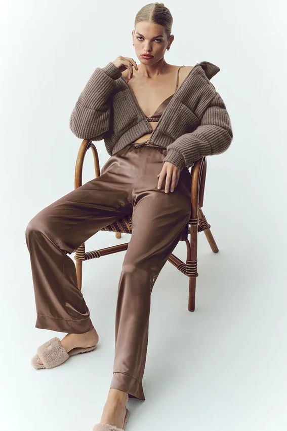 Pantalon Silk Luminous (coupe classique) – Alpine Cocoa