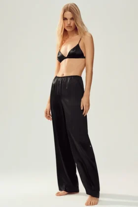 Pantalon Silk Luminous (coupe classique) – Noir