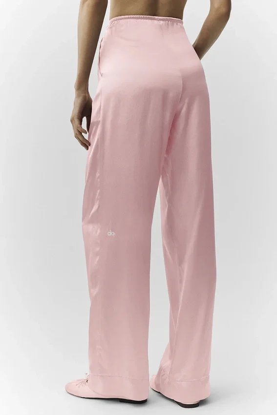 Pantalon Silk Luminous (coupe classique) - Rose champagne