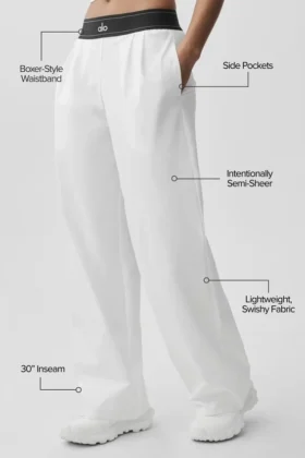 Pantalon Suit up (coupe classique) – Blanc/Noir