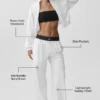 Pantalon Suit Up (long) - Blanc/Noir