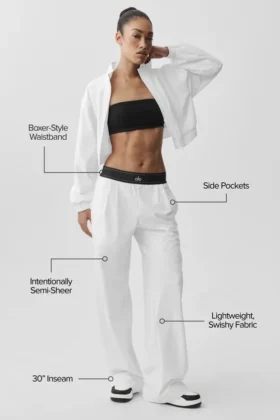Pantalon Suit Up (long) – Blanc/Noir