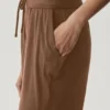 Pantalon évasé décontracté semi-transparent - Marron « Sun Kissed »