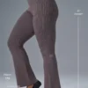 Pantalon évasé High-Waist en maille denim - Raisinette/Noir
