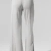 Pantalon évasé semi-transparent pour le temps libre — Gris chiné athlétique