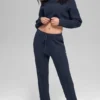 Pantalon Winter Bliss en maille torsadée - Bleu marine