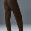 Pantalon Winter Bliss en maille torsadée - Espresso
