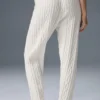 Pantalon Winter Bliss en maille torsadée - Ivoire