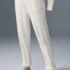 Pantalon Winter Bliss en maille torsadée - Ivoire