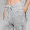 Pantalon Winter Bliss à mailles torsadées - Gris chiné athlétique