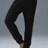 Pantalon Winter Bliss à mailles torsadées - Noir