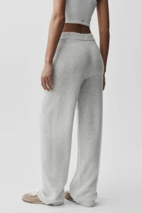 Pantalons de jogging New Class en laine et cachemire – Blanc chiné