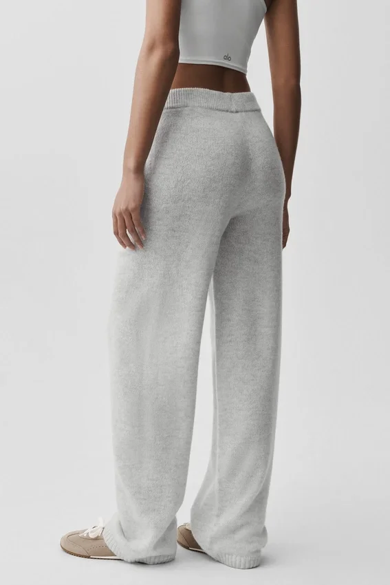 Pantalons de jogging New Class en laine et cachemire - Blanc chiné