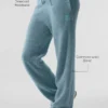 Pantalons de jogging New Class en laine et cachemire - Bleu céleste granité