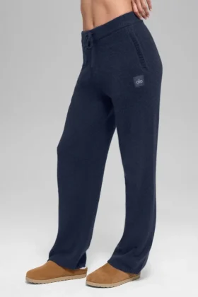 Pantalons de jogging New Class en laine et cachemire - Bleu marine