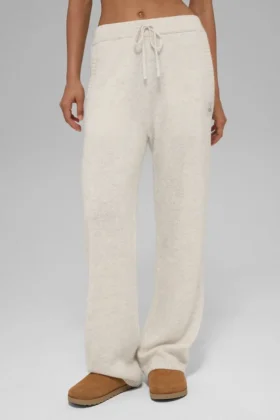 Pantalons de jogging New Class en laine et cachemire - Bone Heather