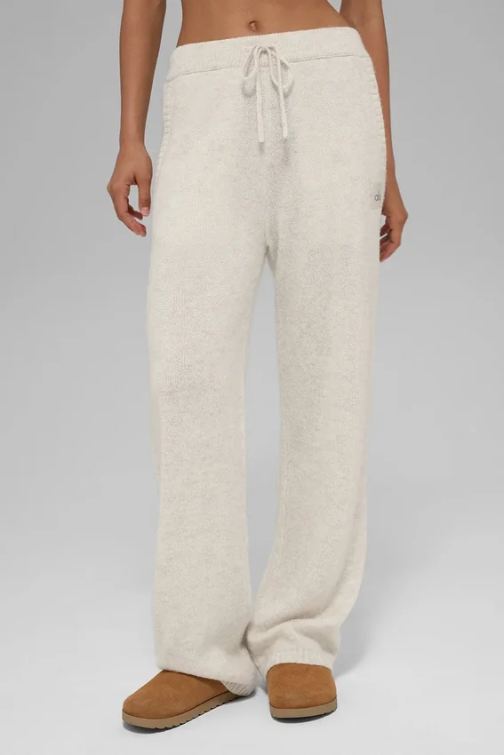 Pantalons de jogging New Class en laine et cachemire - Bone Heather