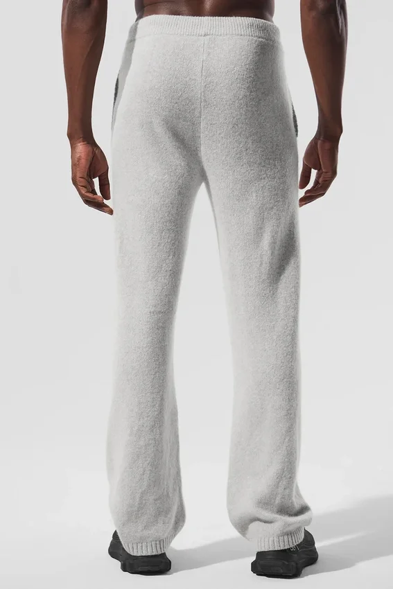 Pantalons de jogging New Class en laine et cachemire - Gris perle chiné