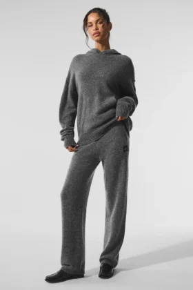 Pantalons de jogging New Class en laine et cachemire - Gris platine