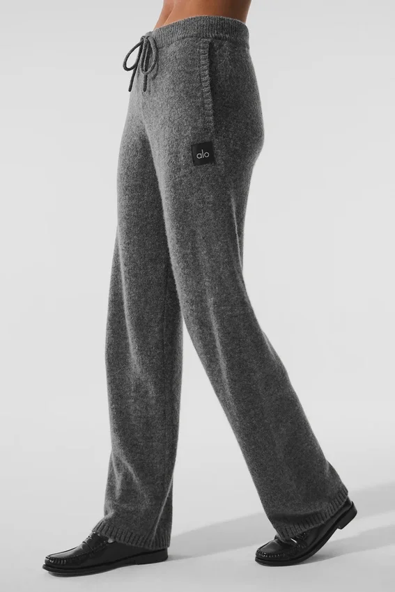 Pantalons de jogging New Class en laine et cachemire - Gris platine