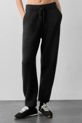 Pantalons de jogging New Class en laine et cachemire - Noir