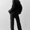 Pantalons de jogging New Class en laine et cachemire - Noir