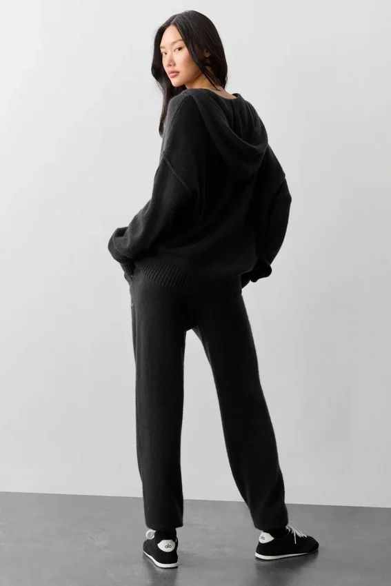 Pantalons de jogging New Class en laine et cachemire - Noir