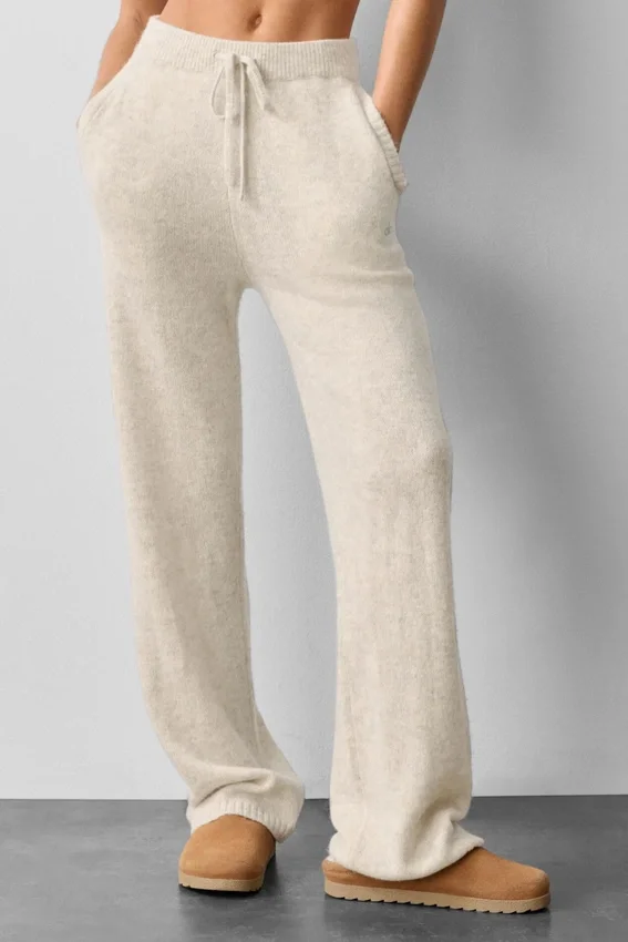 Pantalons de jogging New Class en laine et cachemire - Oatmeal Heather