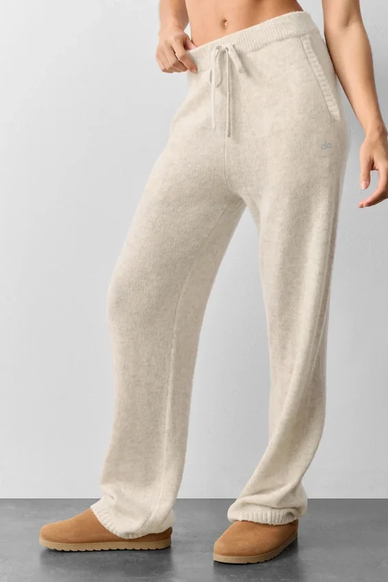 Pantalons de jogging New Class en laine et cachemire - Oatmeal Heather