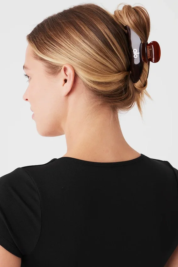Pince à cheveux 90'S - Marron écaille