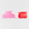 Pince à cheveux Effortless (lot de 2) - Rose bonbon/Rouge vif