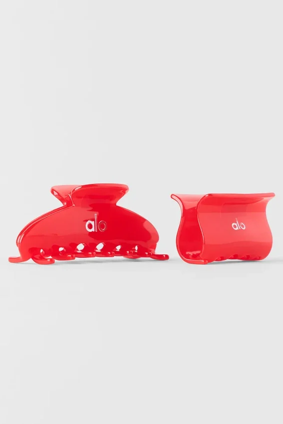 Pince à cheveux Effortless (lot de 2) - Rouge vif